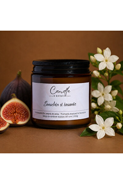 Candle Corner Ароматна свещ с аромат на смокиня и жасмин, направена от соев в...