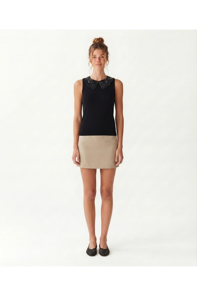 Yargıcı Regular Peter Pan collar Sleeveless Sweater
