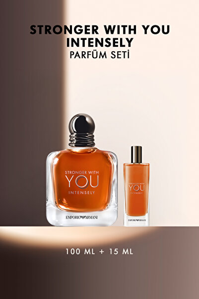 Emporio Armani Stronger With You Intensely 100 ml & 15 ml Erkek Parfüm Seti 7...