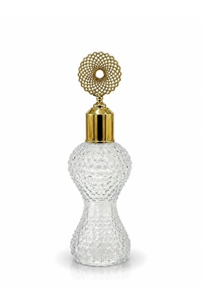 BÜYÜK ATİK Gold Kapaklı Cam Kolonya Şişesi 225 ml
