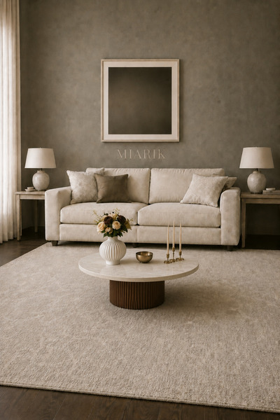 MIARIK DESIGN & DEKORASYON Dekoratif Ahşap ve Traverten Orta Sehpa