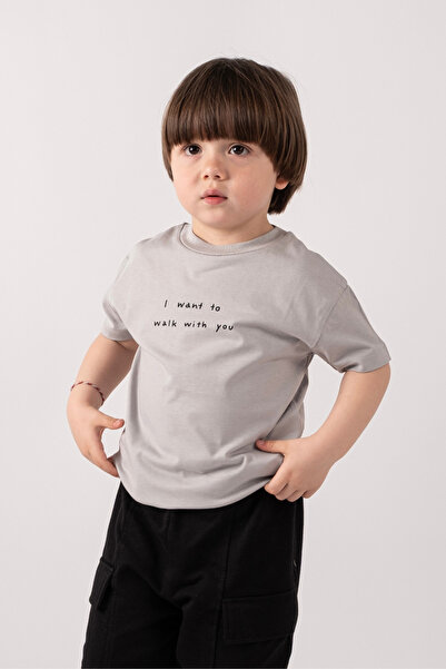 VAUVA Baskılı T-Shirt Erkek Bisiklet Yaka Kısa Kol Tişört
