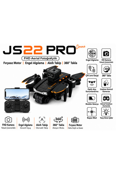 ATLT ATLANTİS JS22 PRO QUADCOPTER DRONE FIRÇASIZ MOTOR 4K 360 ROLL ÖZELLİKLİ ...