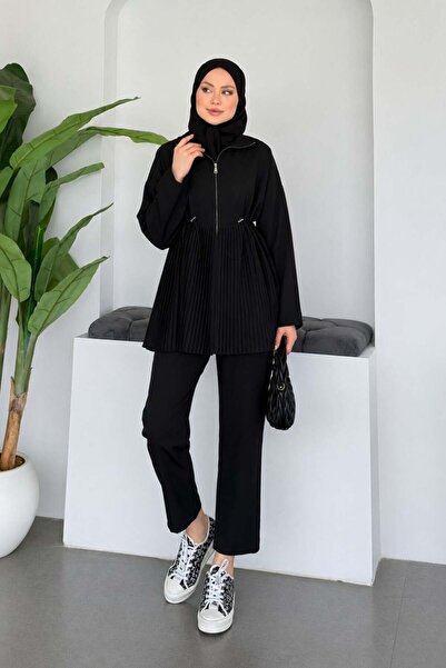 Şulemoda Giyim Set plisat Mabella Negru
