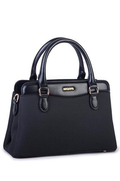 Nas Bag Stylish Women's Midi Hand and Shoulder Bag Black Lacste