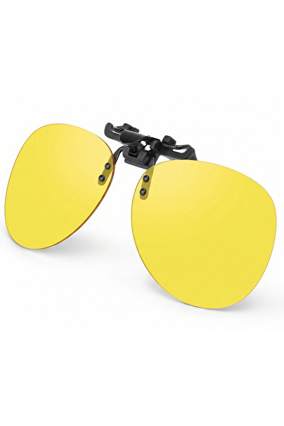 Drop Polarized Men's Sunglasses Clip On/Off + Carrying Case (Antifar Yellow Night Driving Goggles) EPK14