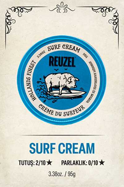 Reuzel Surf Cream Dokulandırıcı Erkekler için Saç Çekillendirici Mat Wax 95g