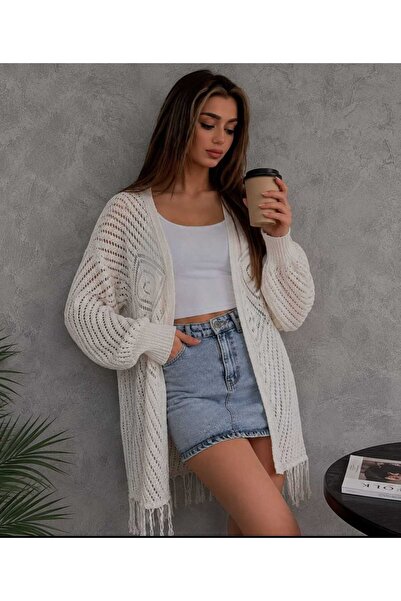 Noa&Noa Cardigan scurt cu ciucuri