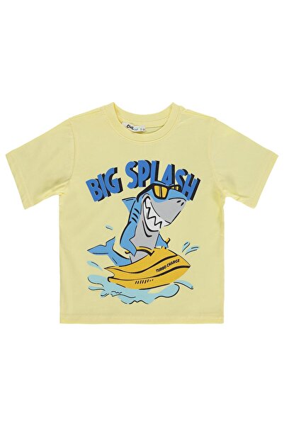 Civil Boys BIG SPLASH Baskılı 2-5 Yaş Tişört - Sarı 4-5 Yaş