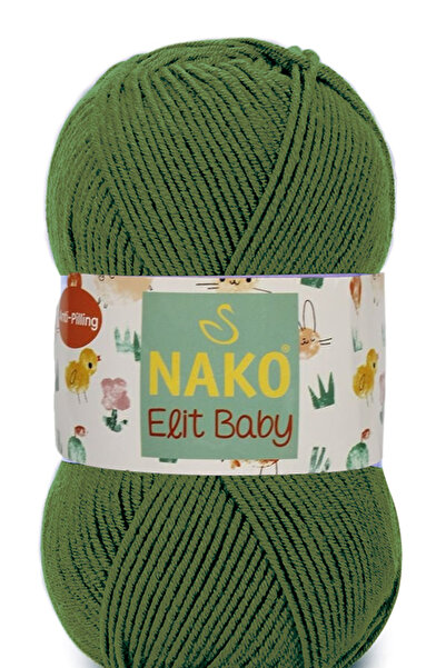 NAKO N.ako Elit Baby Anti Pilling Tüylenmeyen Bebek Ipi 10665 Çam Yeşili