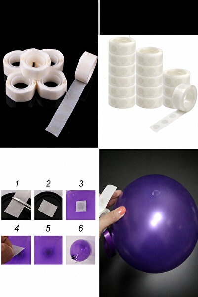 Parti dolabı Çift Taraflı Yapışkan Balon Yapıştırma Bandı Sticker Damla Model...