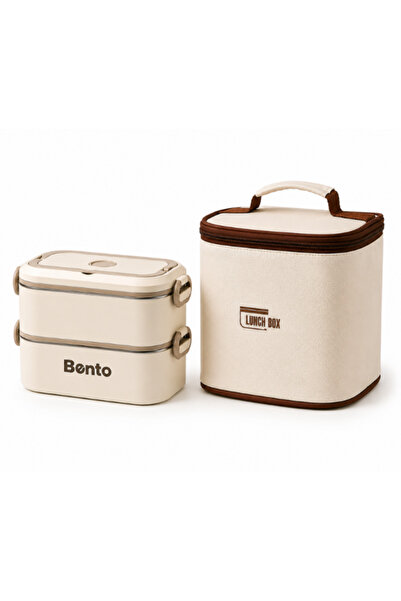 OEM Cutie Lunch Box Bento cu 2 straturi din inox, etansa, cu geanta termoizol...