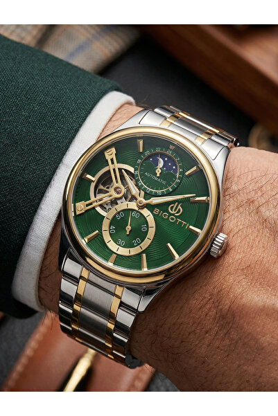 Bigotti Raffinato Silver and Gold Stainless Steel Watch for Men BG.1.10683-4