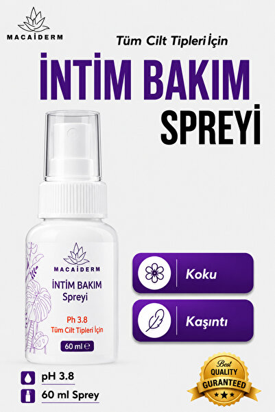 Macaiderm pH Dengeli,İntim Bakım Spreyi,koku, Akıntı Hassas Bölge Günlük Temi...