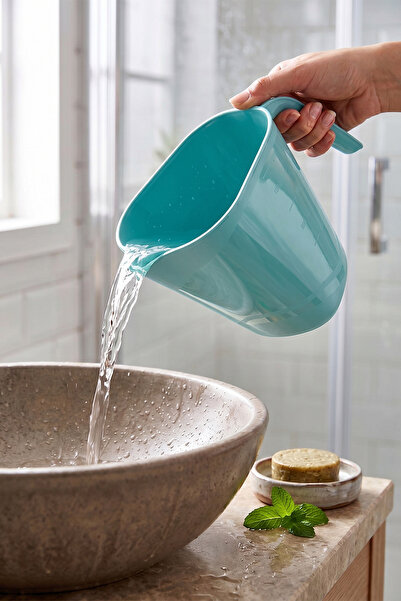 Emofom Maşrapa 1200 ml Tuvalet Maşrapası Banyo Su Kovası Çiçek Sulama Kabı