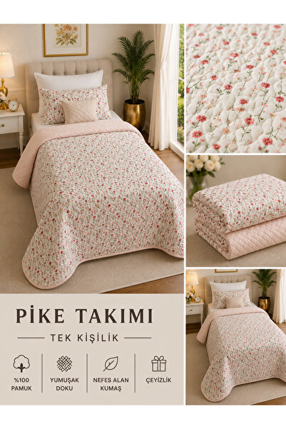 tekstilfabic Bedspread Single Pike & Blanket & Thin Quilt