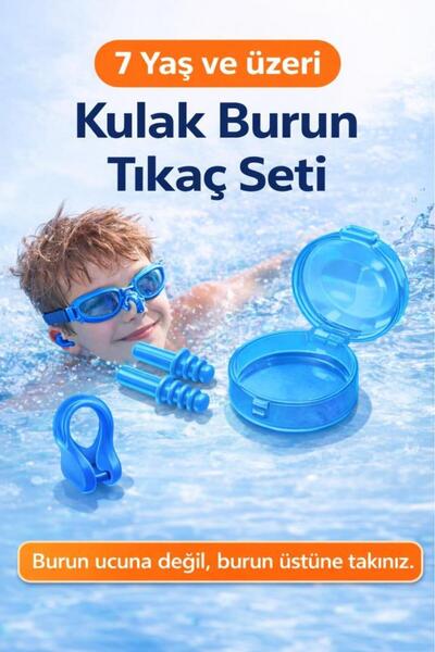 Liggo Kulak Tıkacı Burun Tıkacı Seti Havuz Deniz Yüzme Tıkaç Seti