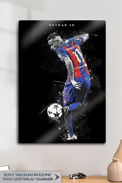 DekorHane Pictură de perete lucioasă cu imprimare metalică - Neymar JR