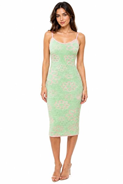 La Pettite Pastel midi dress with Printed