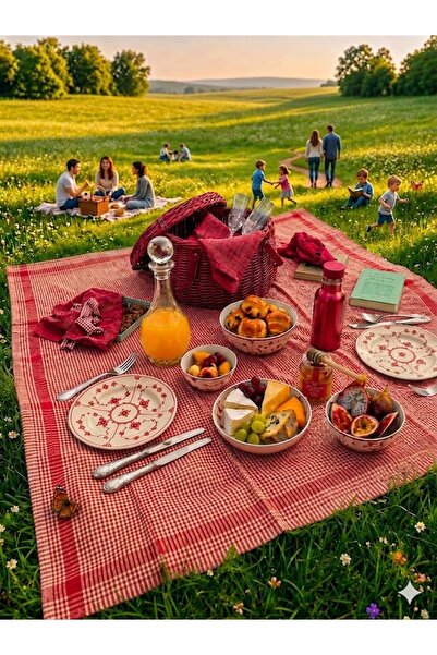 SUNDOKU HOME Zefir 170x170 cm Büyük Boy Masa Örtüsü – Balkon, Mutfak ve Pikni...