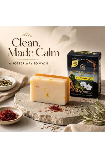 soap HERBAL HAND MADE WITH SAFFRON AND GOAT MILK, HAVE DIFFRENT TWO SIDES ONE WITH GOAT MILK AND ANOTER SIDE WITH FULLY SAFFRON NO CHEMICAL