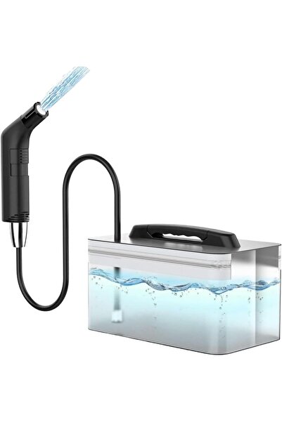 Cady One شطاف رحلات محمول بخزان ماء سعة 2.3 لتر قابل لإعادة الشحن usb c، خرطو...