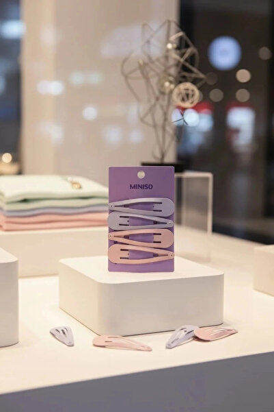 Miniso Lisanslı Renkli Çıt Çıt 4'lü Saç Tokası Seti – Dayanıklı ve Şık Günlük...