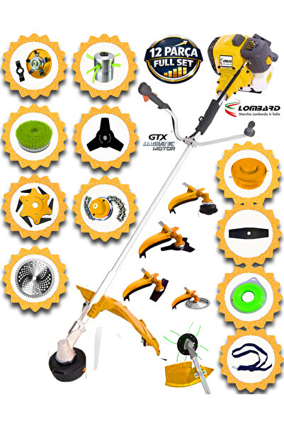 Cros LOMBARD İtaly F15 Motor New Güçlü Yüksek Yan Tipi Benzinli Tırpan Ot Çim...