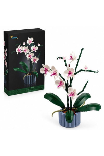 Printisor Set constructie 3D Orhidee decorativa, model floral multicolor, 608...