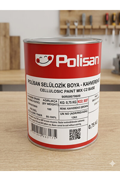 Polisan POLİSAN SELÜLOZİK BOYA  KAHVE 0,75 KG KOD;8007