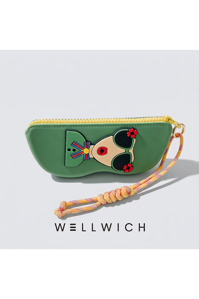 wellwich Silikon Kalemlik ve Gözlük Kılıfı Çok Amaçlı Fermuarlı Organizer Yeş...