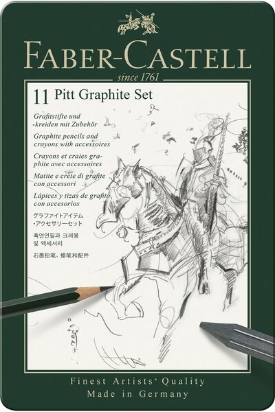 Faber Castell SET DE GRAFIT MONOCROMAT PITT 11 PIESE FABER-CASTELL