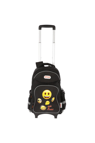 PIGNA Rucsac Trolley Clasele 1–4 Emoji Negru