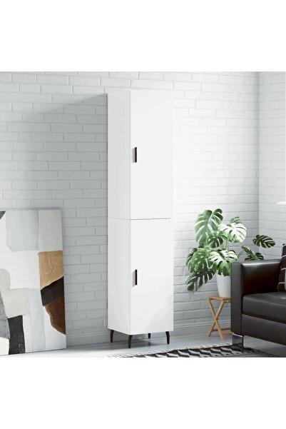Concept Dulap înalt, alb, 34,5x34x180 cm, lemn prelucrat