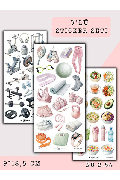 Else Craft 3'lü Spor Pilates Fitness Malzemeleri Temalı 2.56 - Ajanda Planlay...
