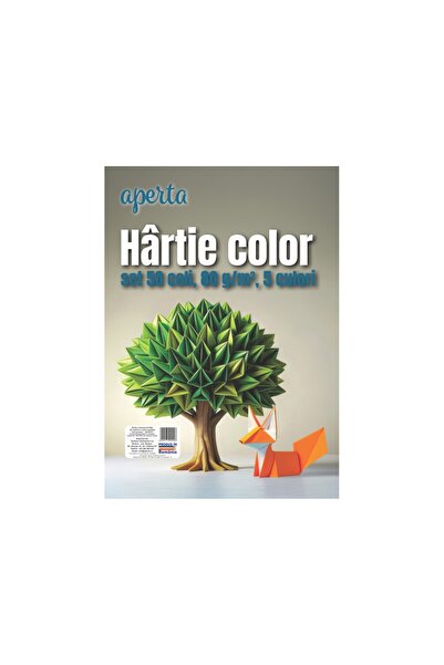 Bellezza Aperta Hârtie colorată A4 Aperta – Set de 50 de coli, 80 g/m², 5 cul...