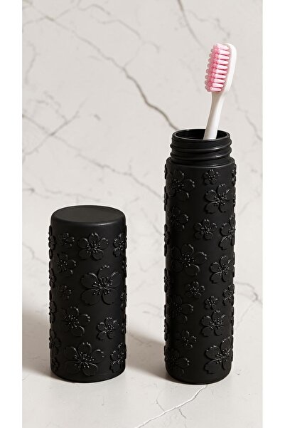 Belupa Flower Patterned Toothbrush Box with Lid Travel Type Hygienic Storage ...