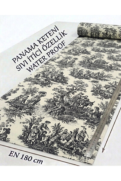 shopshop ss Panama Keteni En 180 Cm Boy 100 Cm Fransız Köylü Desen Duck Bezi ...