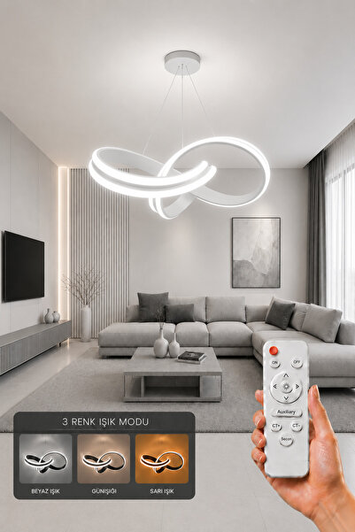 AvizeGO Arona LED Sarkıt Avize 3 Renk Kumandalı