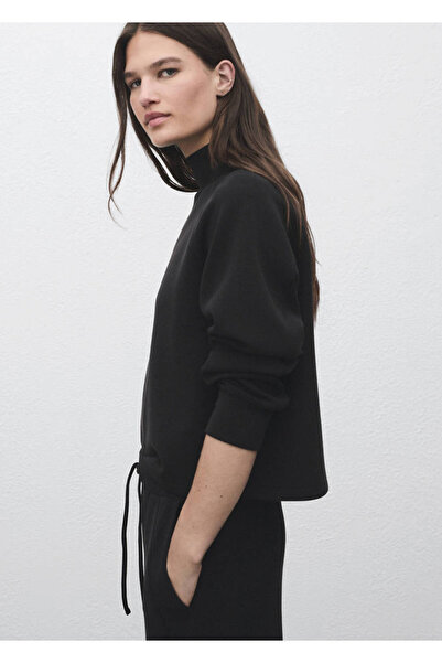 MANGO Woman Yüksek yaka sweatshirt