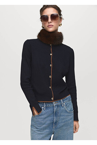 MANGO Woman Cardigan with Open Cuffs