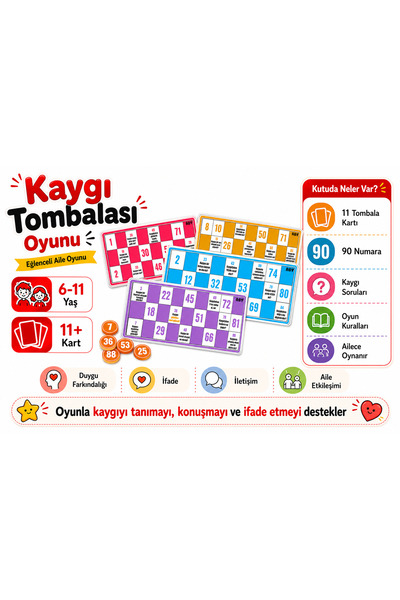Kaygı Tombalası Oyun Kartı