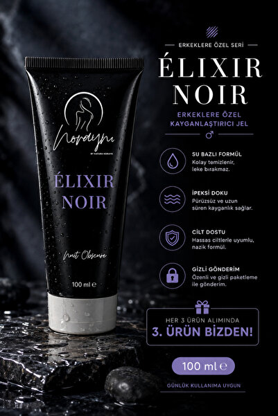 norayn Elixir Noir Erkeklere Özel Su Bazlı Kayganlaştırıcı Jel 100 ml