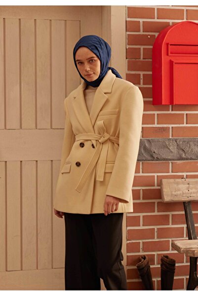 Freshscarfs Gece Mavisi Dublın Jakarlı Şal