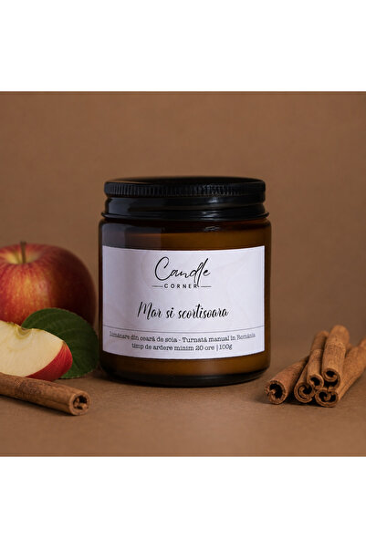 Candle Corner Lumânare parfumată din ceară de soia 210g, recipient din sticlă...