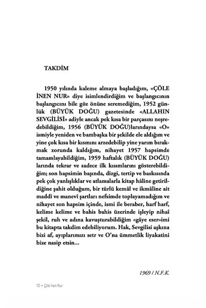 Ketebe Çöle İnen Nur Necip Fazıl Kısakürek