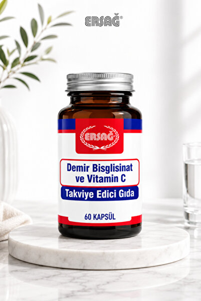 Ersağ Demir Bisglisinat ve Vitamin C Takviye Edici Gıda 60 Kapsül