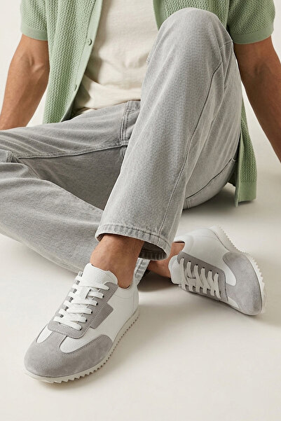 Ziya , Men's Genuine Leather Sneaker 1611026Z441 White