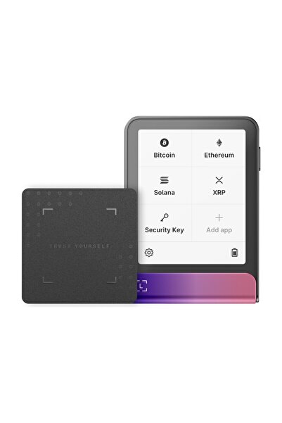 Ledger Flex Nebula Kızılı Kripto Donanım Cüzdanı ve Recovery Key