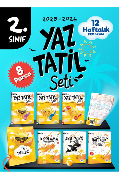 öğretmen evde Öğretmenevde 2.sınıf Yaz Tatil Kitabı Seti - 2025 Yeni Basım)